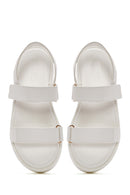 Women's White Thick Soled Sandals | Derimod