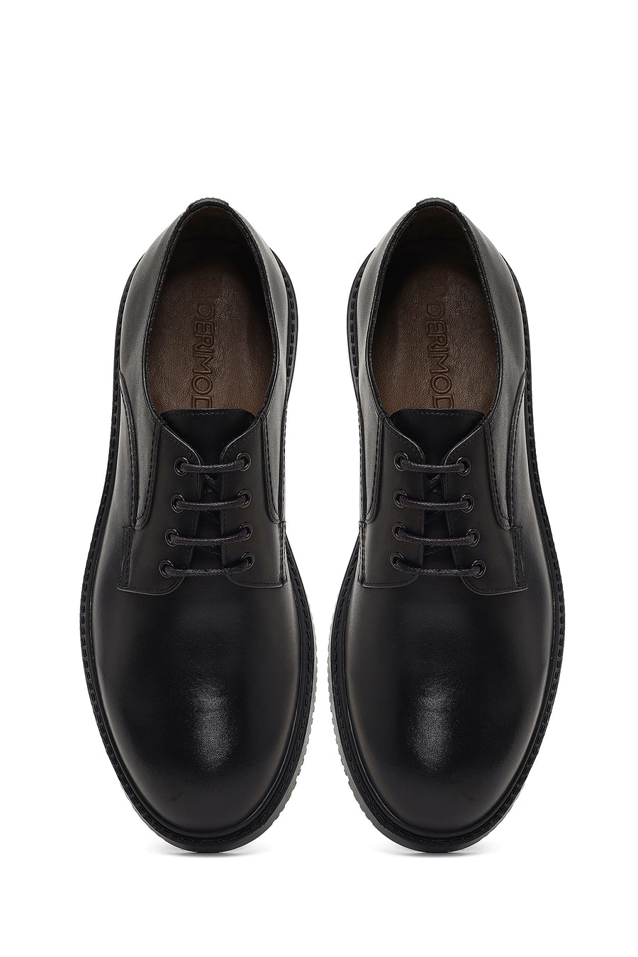 Men's Black Lace-up Leather Casual Shoes
