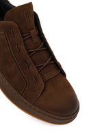 Male Brown Lace-Up Nubuck Leather Sneaker | Derimod