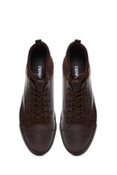 Men's Brown Leather High Top Sneaker | Derimod