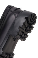 Male Black Lace-Up Thick-Soled Leather Casual Shoes | Derimod