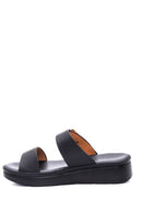 Women's Black Buckle Thick Soled Slippers | Derimod