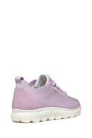 Geox Women Purple D Spherica A - Knitt. Text + Sue Laced Fabric Sneaker | Derimod