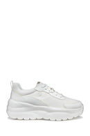 Geox Kadın Beyaz D Xtors D - Mesh + Geobuck Bağcıklı Kalın Tabanlı Sneaker | Derimod