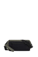Male Khaki Long-Strap Fabric Mini Crossbody Bag | Derimod