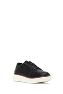 Erkek Siyah Bağcıklı Kalın Tabanlı Sneaker | Derimod