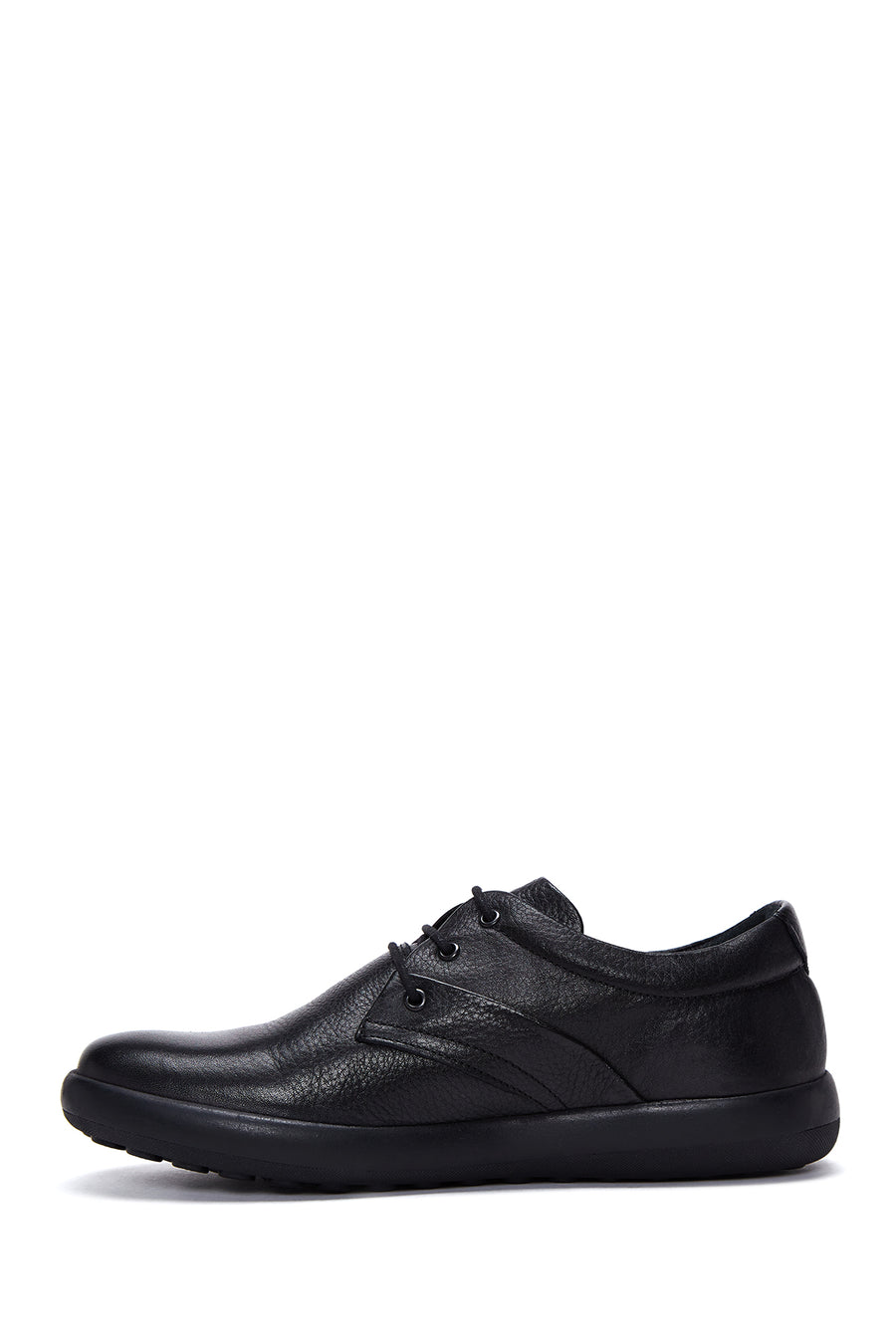 Men's Black Leather Casual Shoes