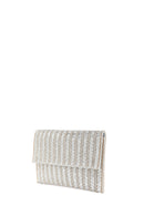 Woman Silver Chain-Strap Stone-Embellished Evening Bag | Derimod