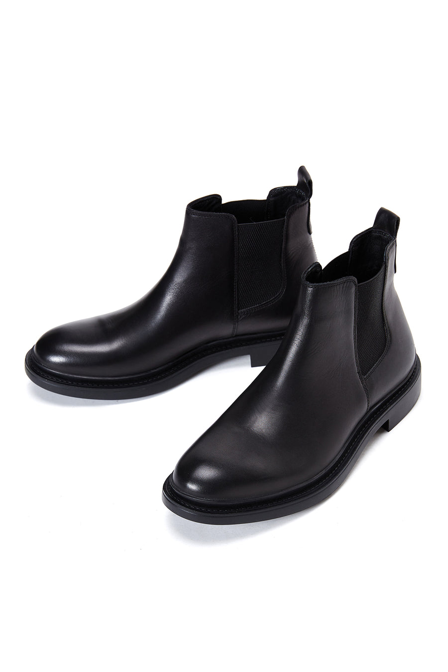 Male Black Leather Chelsea Boots