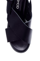 Women's Wedge Heeled Leather Sandals | Derimod