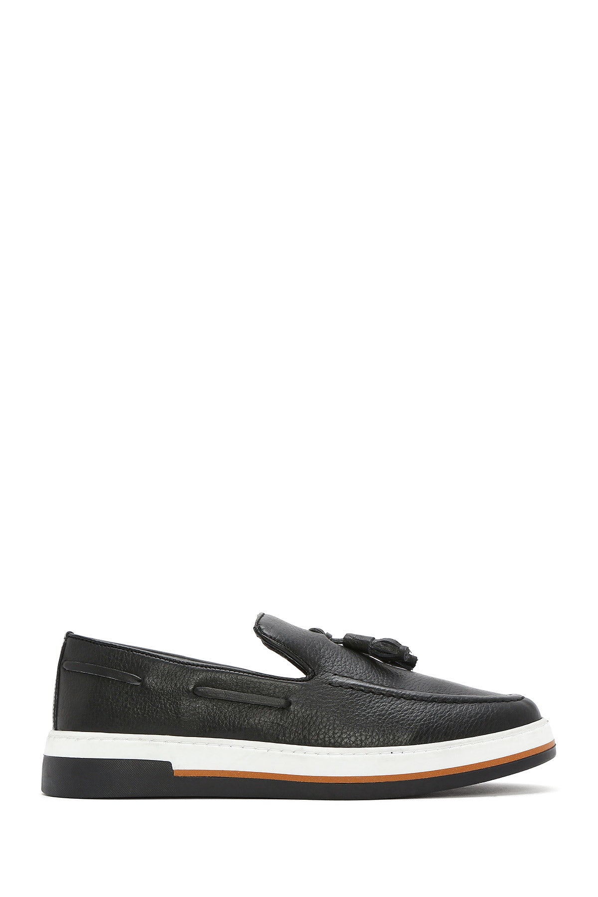 Erkek Siyah Püsküllü Deri Casual Loafer 25SFD680418 | Derimod