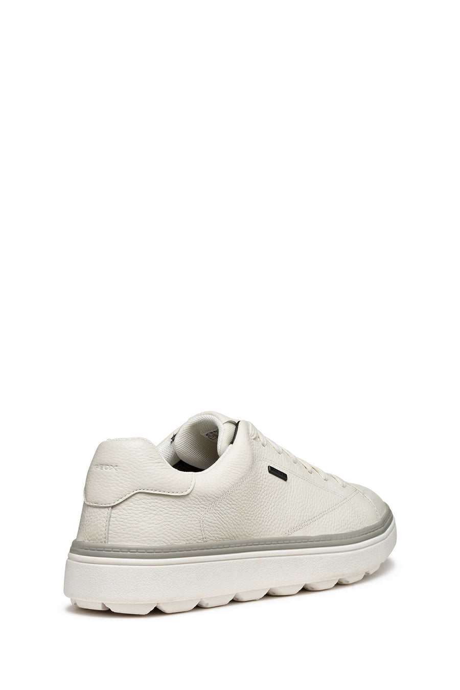 Geox Men White U Spherica Ecub-1.1 B Abx Lace-up Leather Sneaker