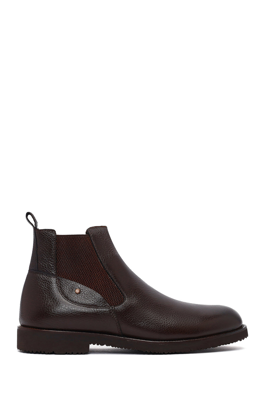 Male Brown Leather Casual Chelsea Boots 25WFD6401FT | Derimod