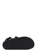 Women's Black Straw Sandals | Derimod