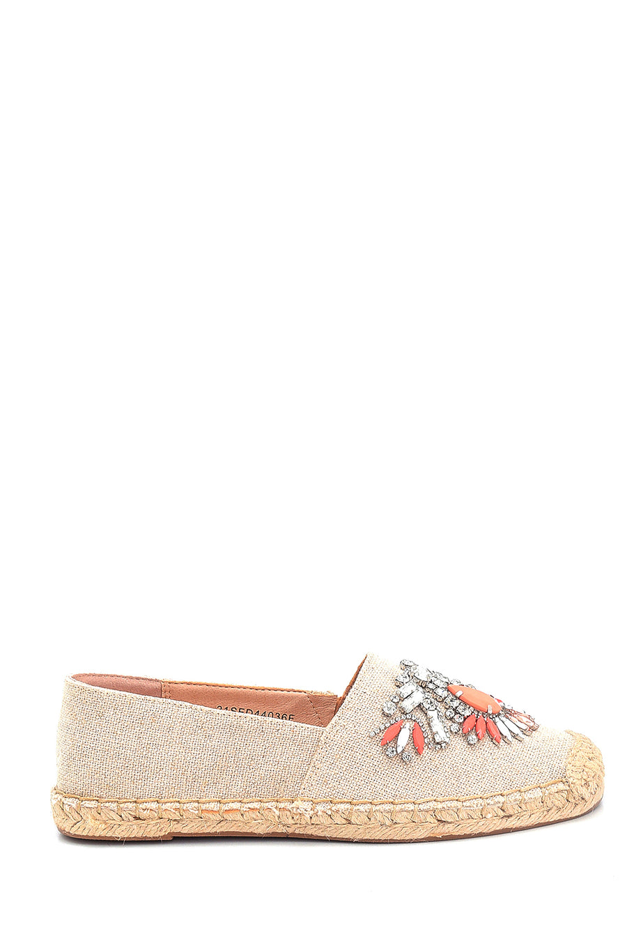 Women's Stone Detailed Espadrille 21SFD44036F | Derimod
