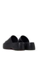 Women's Black Thick Soled Slippers | Derimod