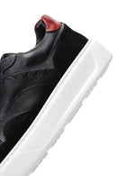 Erkek Siyah Deri Kalın Tabanlı Sneaker | Derimod