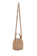 Women's Brown Long Strap Printed Mini Handbag | Derimod