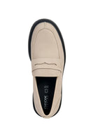 Geox Women's Beige Spherica EC7 Suede Leather Masculine Loafer | Derimod