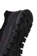 Erkek Siyah Bağcıklı Nubuk Deri Sneaker | Derimod