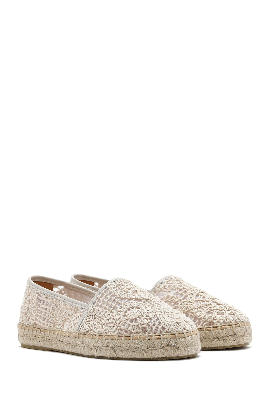 Women's Beige Fabric Espadrilles