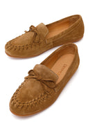 Kadın Taba Süet Deri Loafer | Derimod