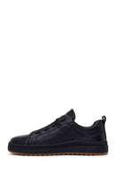Male Black Lace-Up Leather Sneaker | Derimod