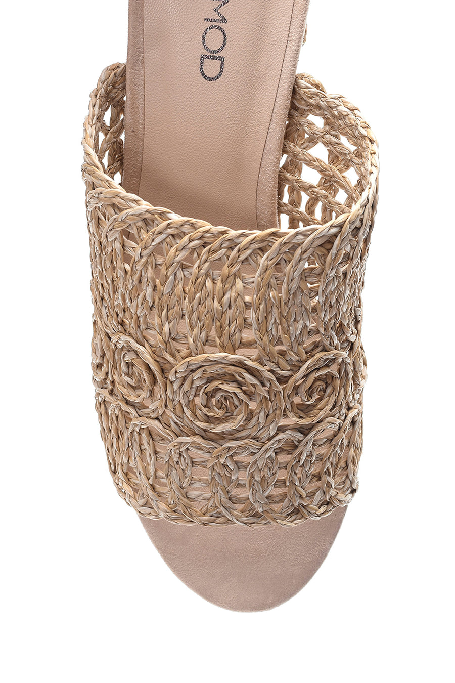 Women's Straw Heeled Slippers