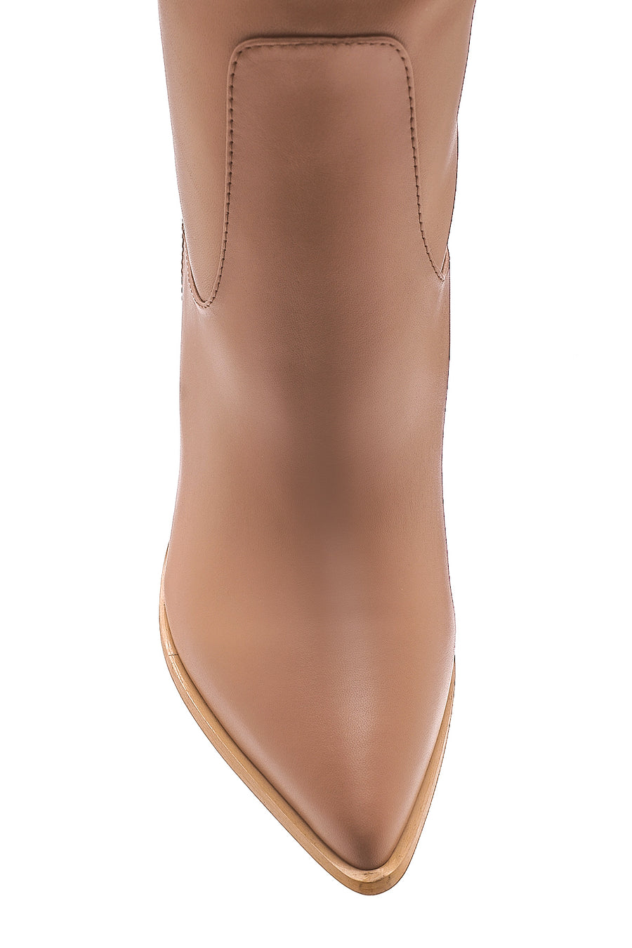 Women's Leather Chain Heeled Boots