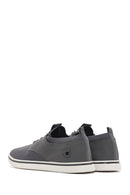 Men's Grey Lace-Up Fabric Sneakers | Derimod