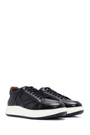 Men's Black Lace-up Leather Sneaker | Derimod