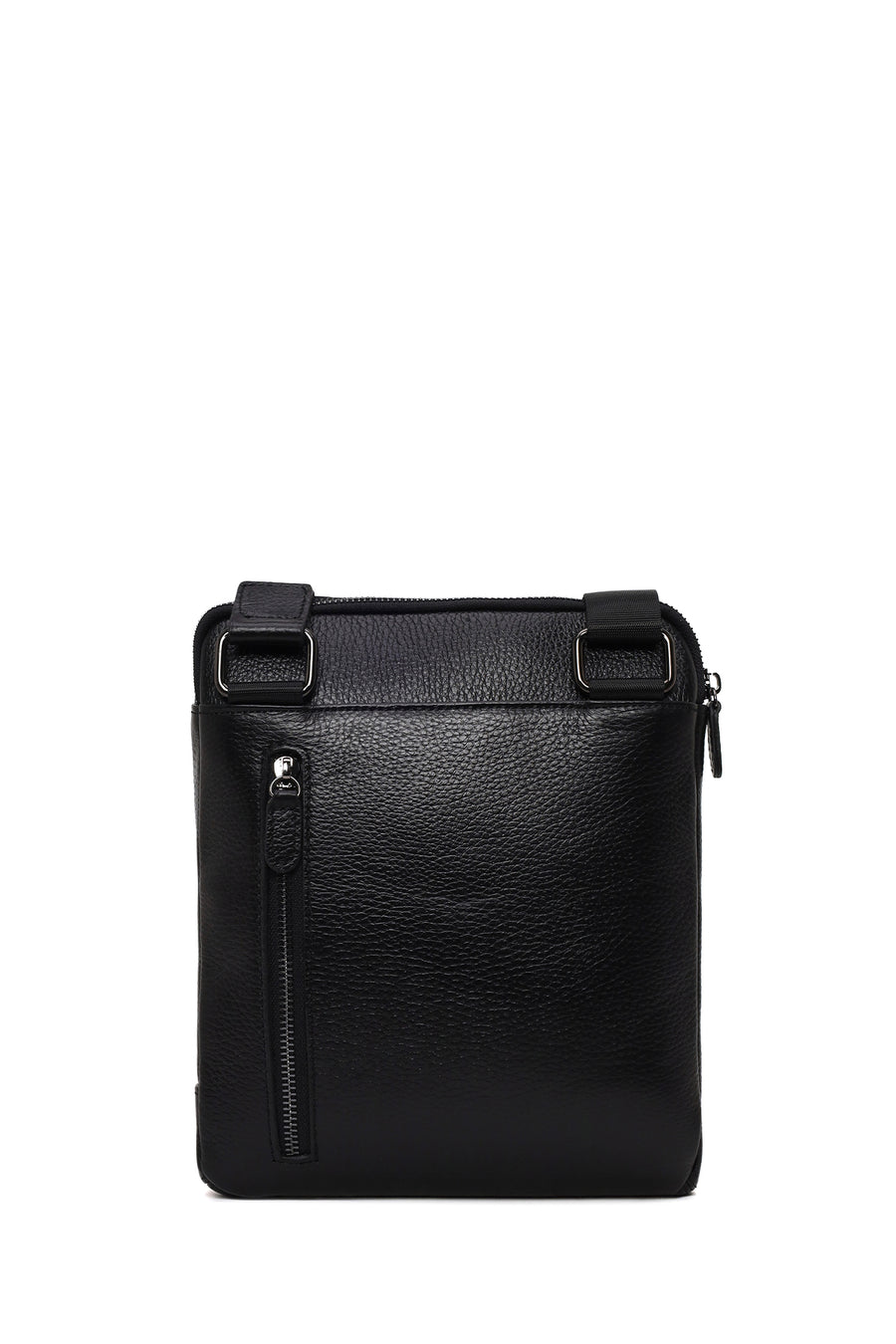 Male Black Leather Crossbody Bag