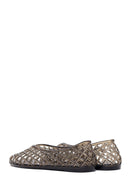 Women's Black Jelly Ballerina | Derimod