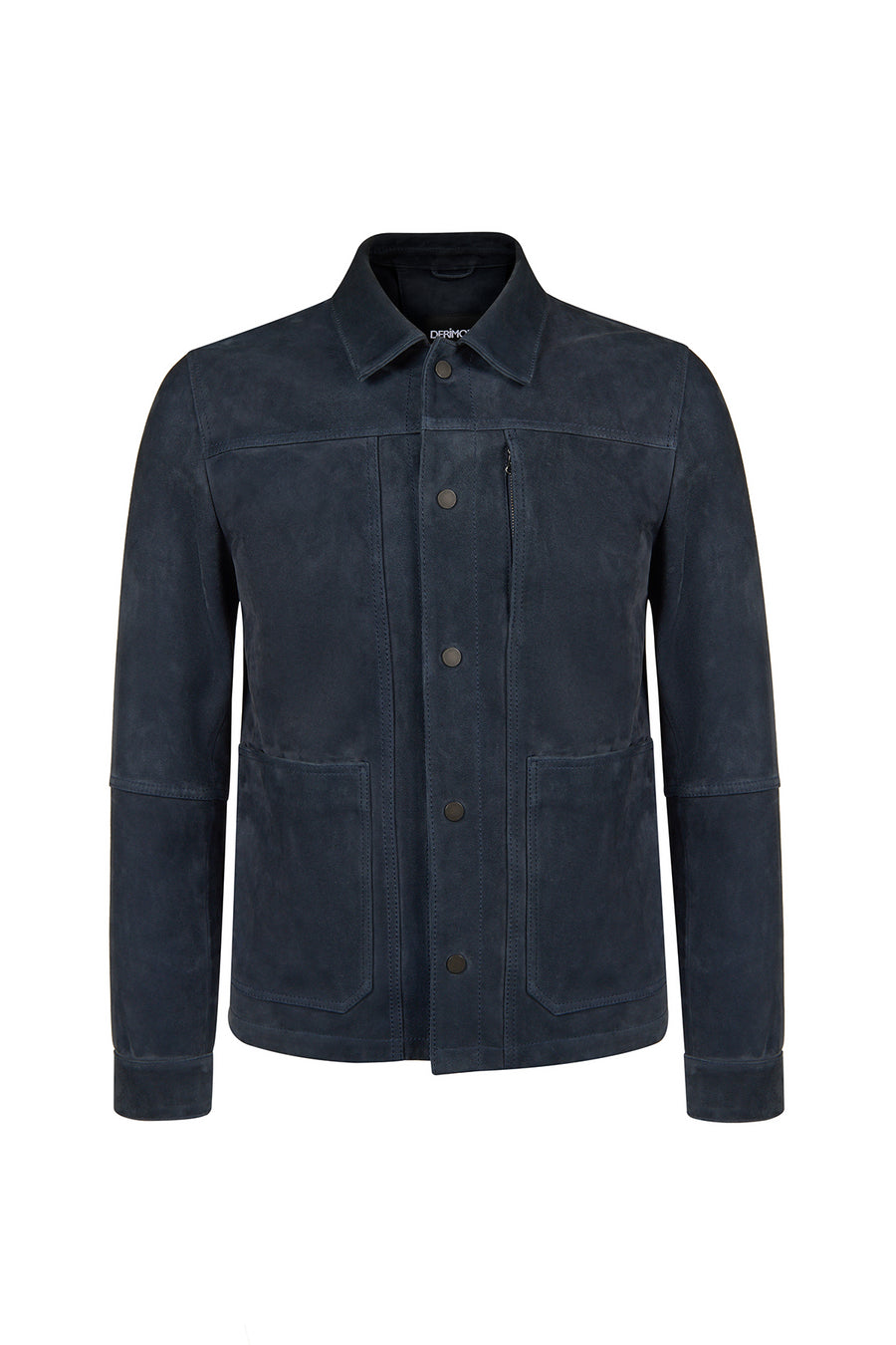 Zapata Male Navy Suede Shirt Jacket