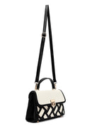 Women's Beige Long Strap Patterned Handbag | Derimod