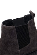 Male Grey Suede Chelsea Boots | Derimod