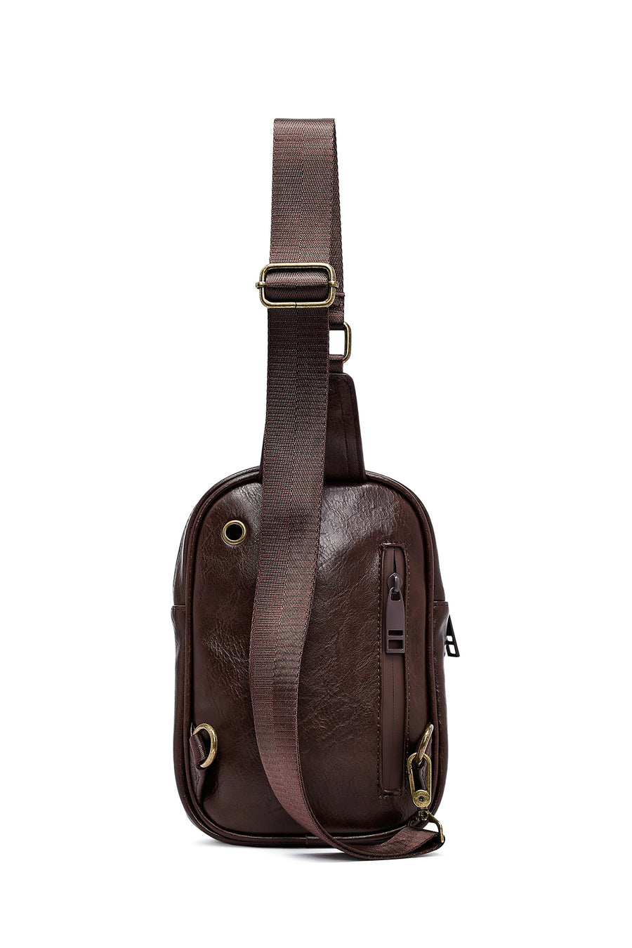 Men's Brown Mini Crossbody Bag