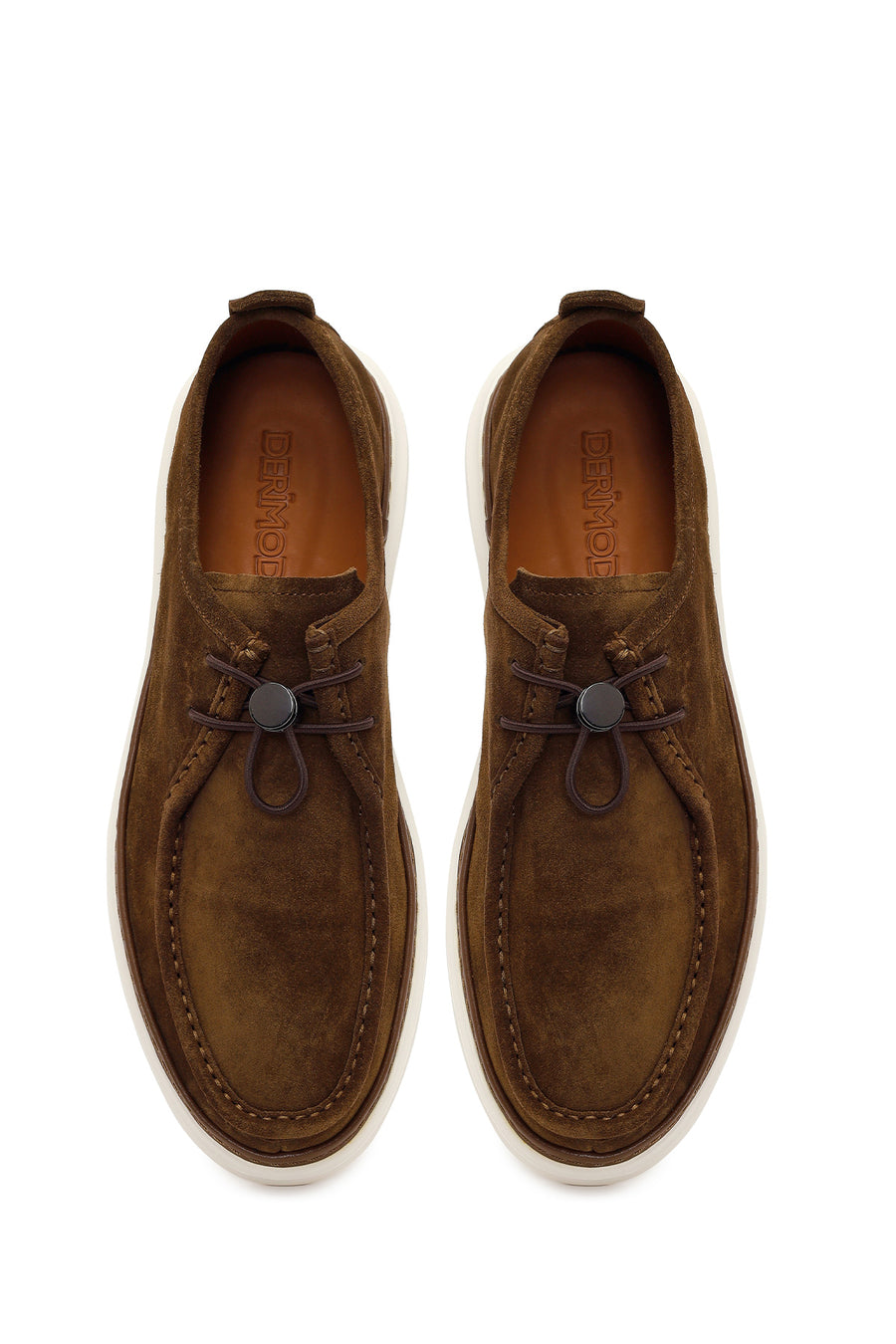 Male Brown Lace-up Suede Casual Shoe