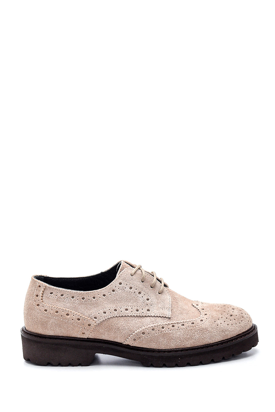 Women's Suede Leather Oxford Shoes 21WFD130510 | Derimod