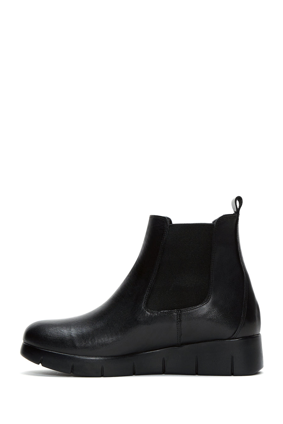 Women's Leather Wedge Heel Boots