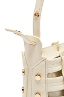 Woman Cream Long Strap Knit Crossbody Bag | Derimod