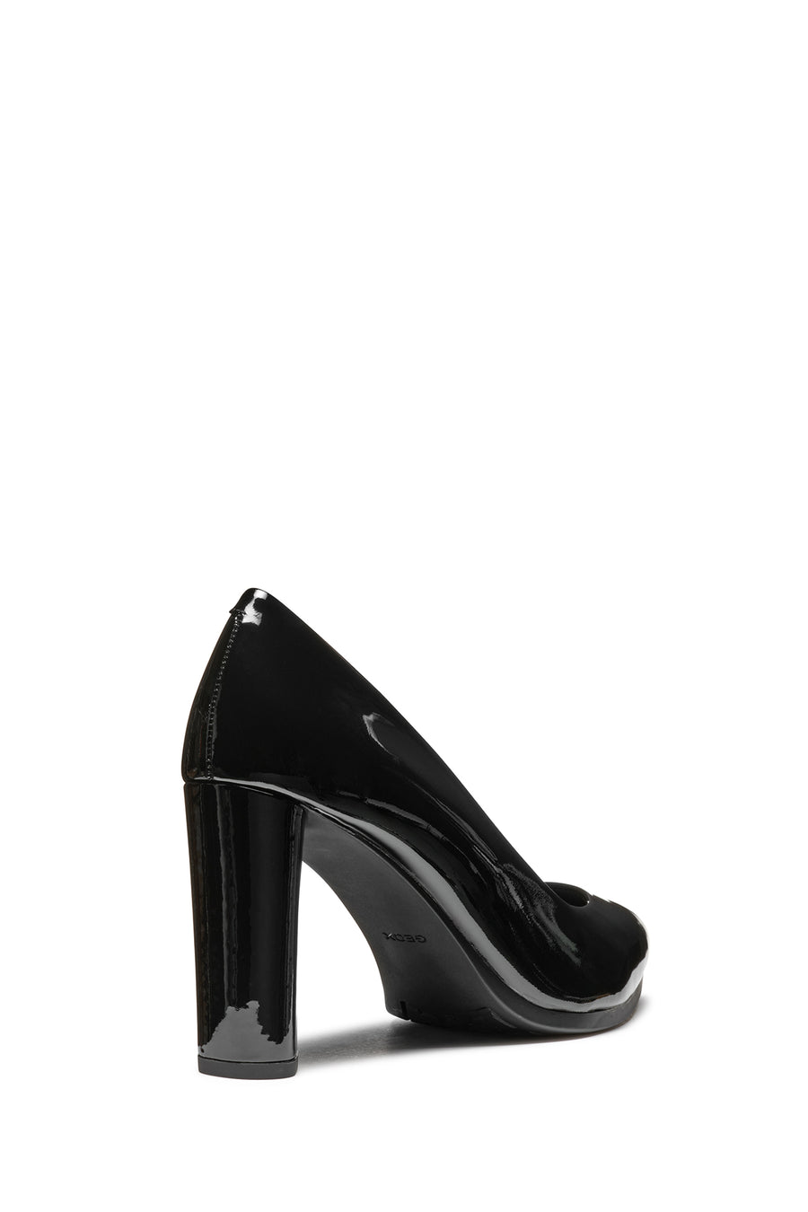 Geox Women's Black Walk Pleasure Heeled Leather Shoes