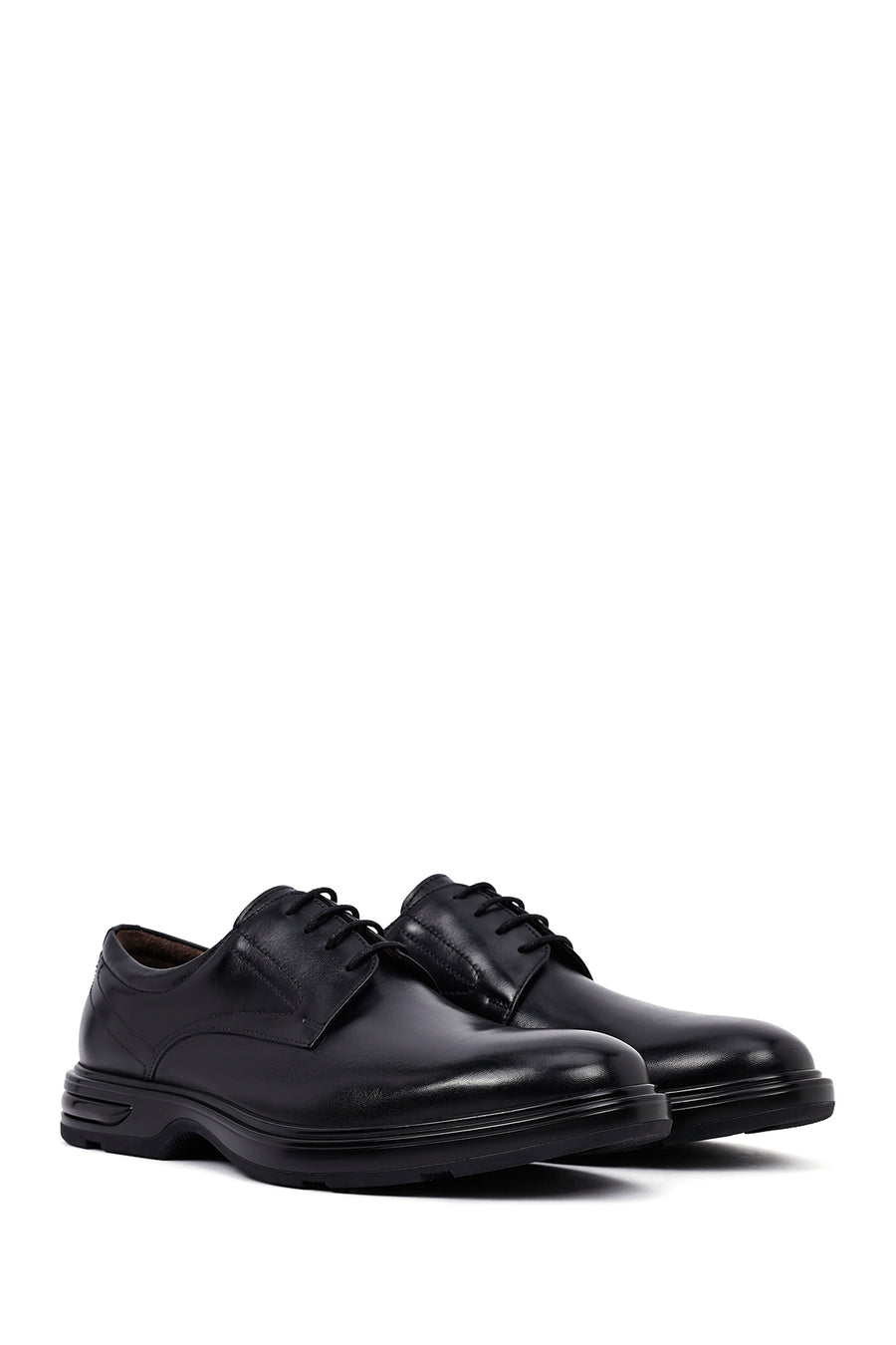 Men's Black Lace Up Leather Casual Shoes