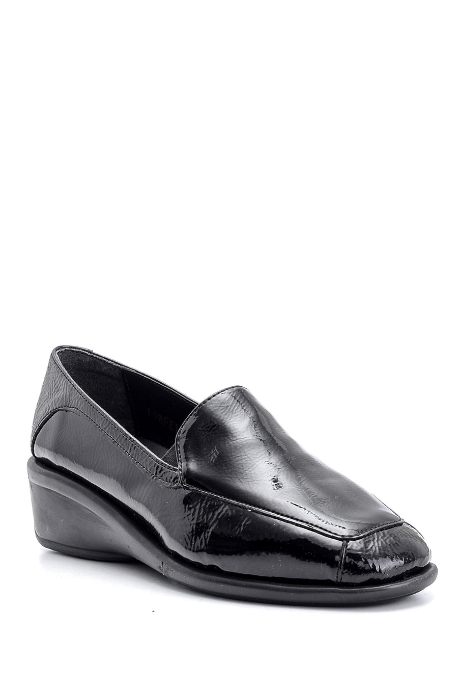Women's Wedge Heeled Patent Leather Shoes