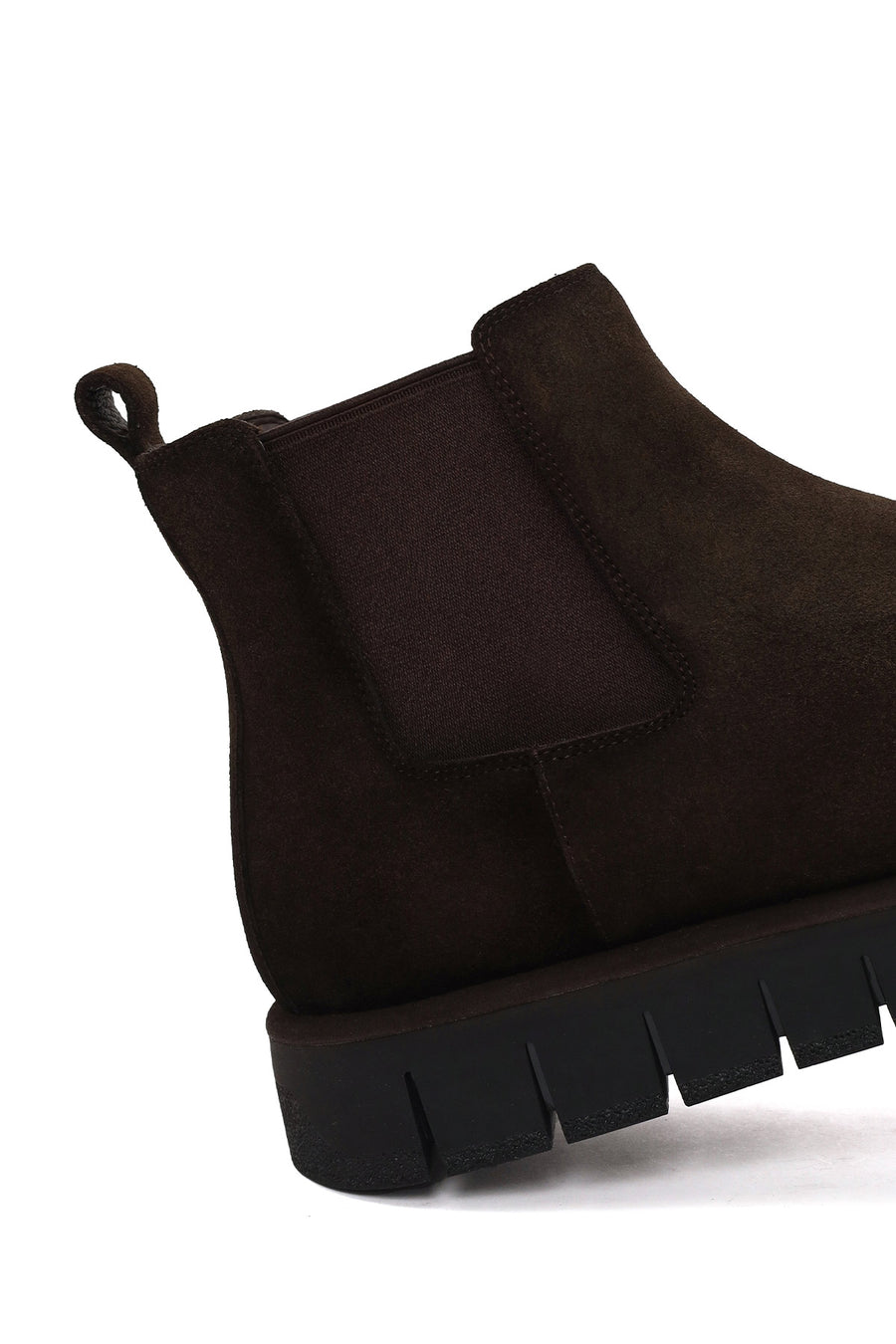 Male Brown Thick-Soled Suede Casual Chelsea Boots