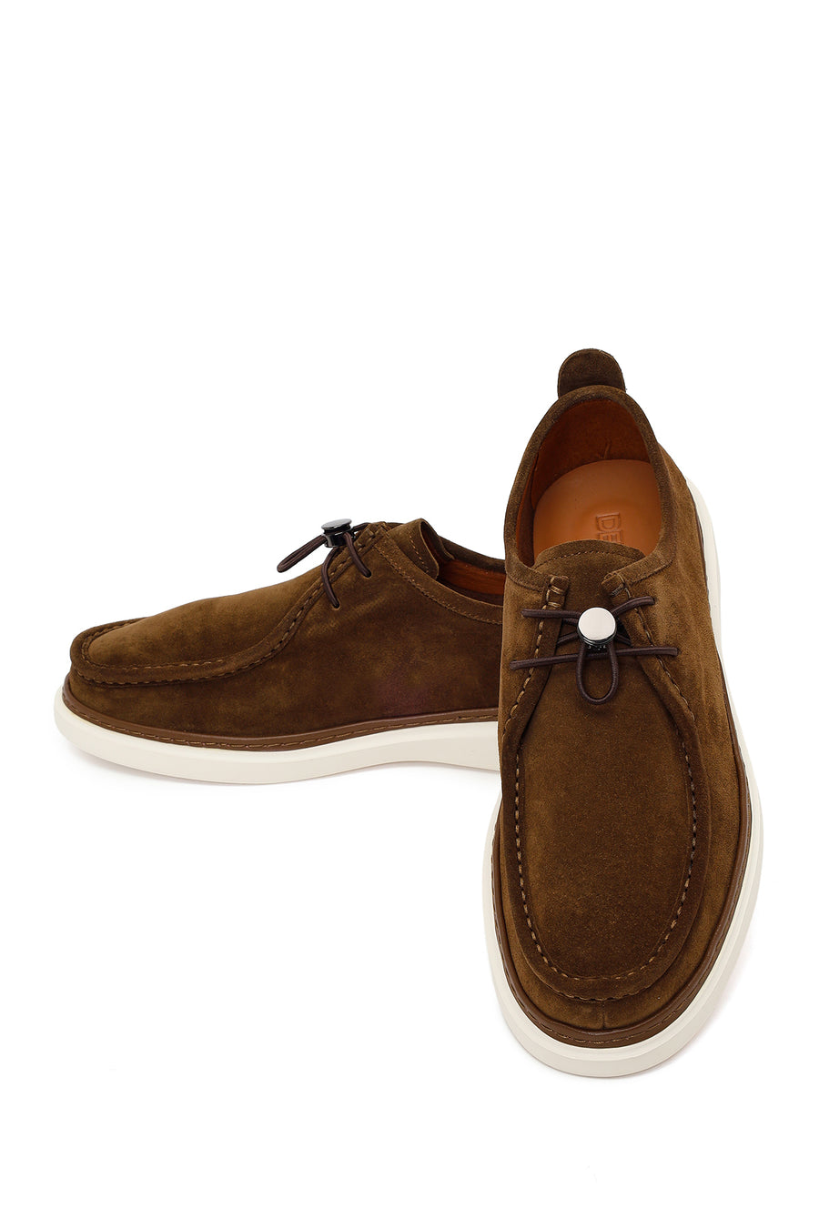 Male Brown Lace-up Suede Casual Shoe