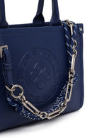 Woman Navy Printed Long-Strap Shoulder Bag | Derimod