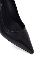 Kadın Siyah İnce Topuklu Deri Stiletto | Derimod