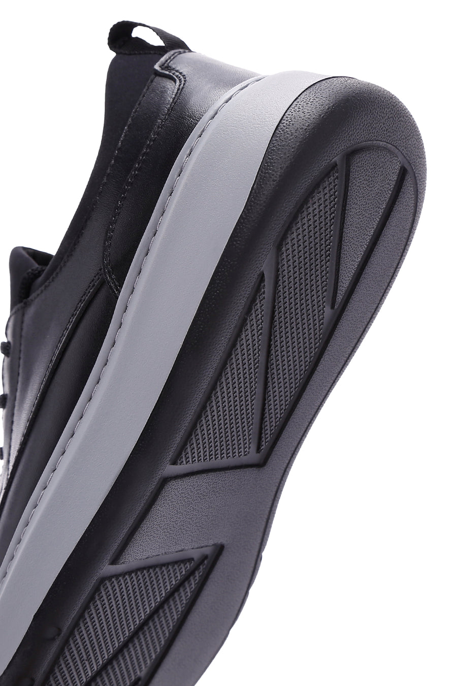 Erkek Siyah Deri Sneaker