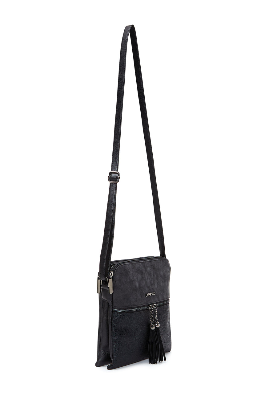Women's Black Long Strap Crossbody Bag